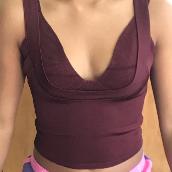 Free People Intimately Small Wine Colored Cami Set - Picture 5 of 7